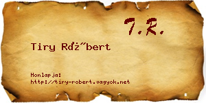 Tiry Róbert névjegykártya