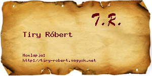 Tiry Róbert névjegykártya